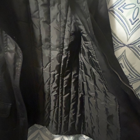 Ann Taylor Sleek Black WeatherProof Jacket, Fully Lined w/Zipper Closure Pockets - Picture 8 of 14